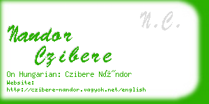 nandor czibere business card